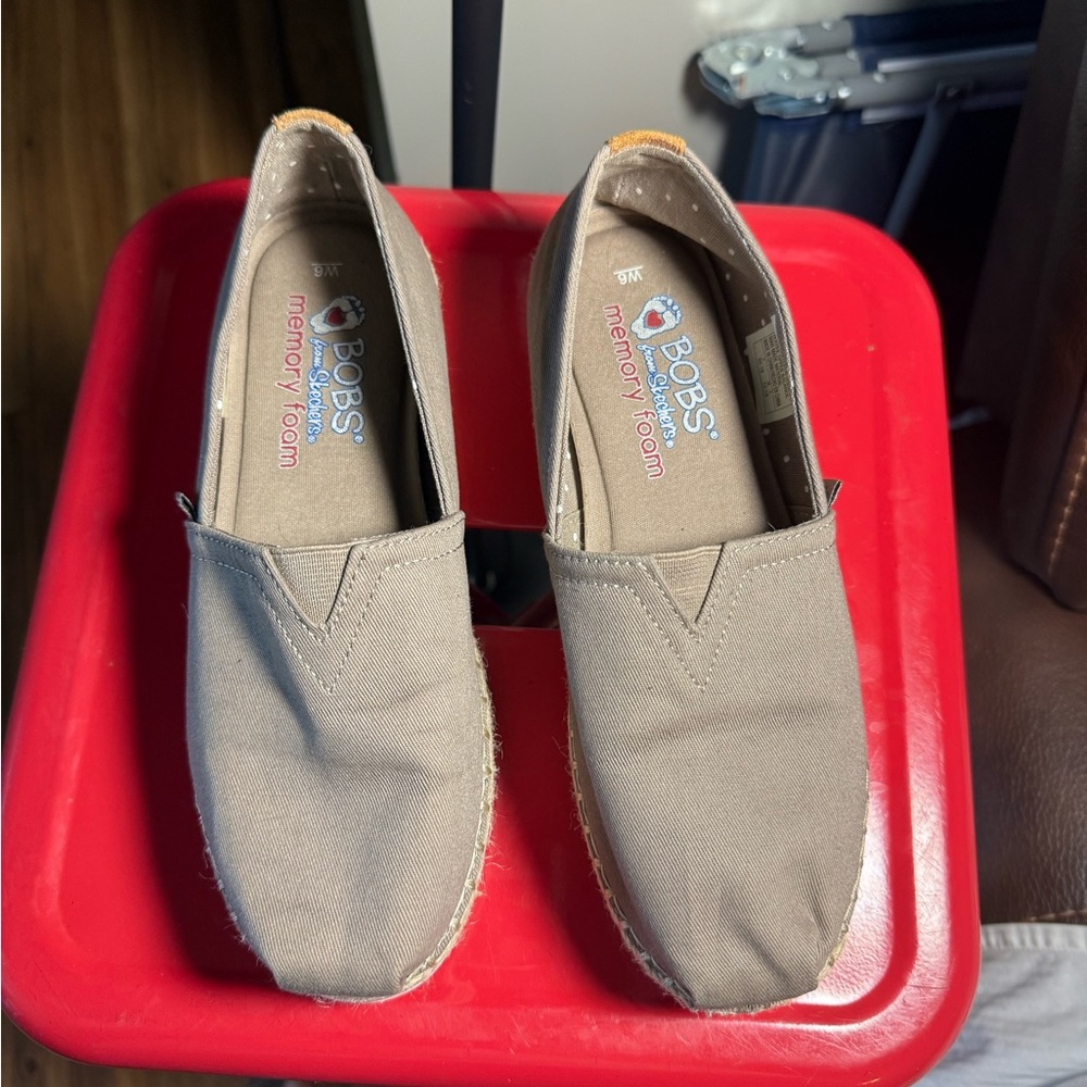 BOBS from Skechers Tan Espadrilles with Elastic
